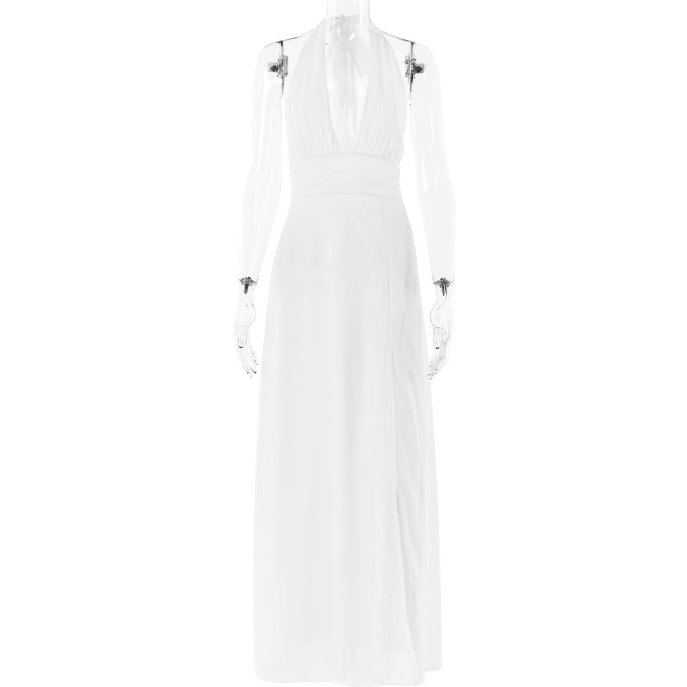 Damen Maxikleid mit tiefer Halspartie und schwingendem Rock WOLFF