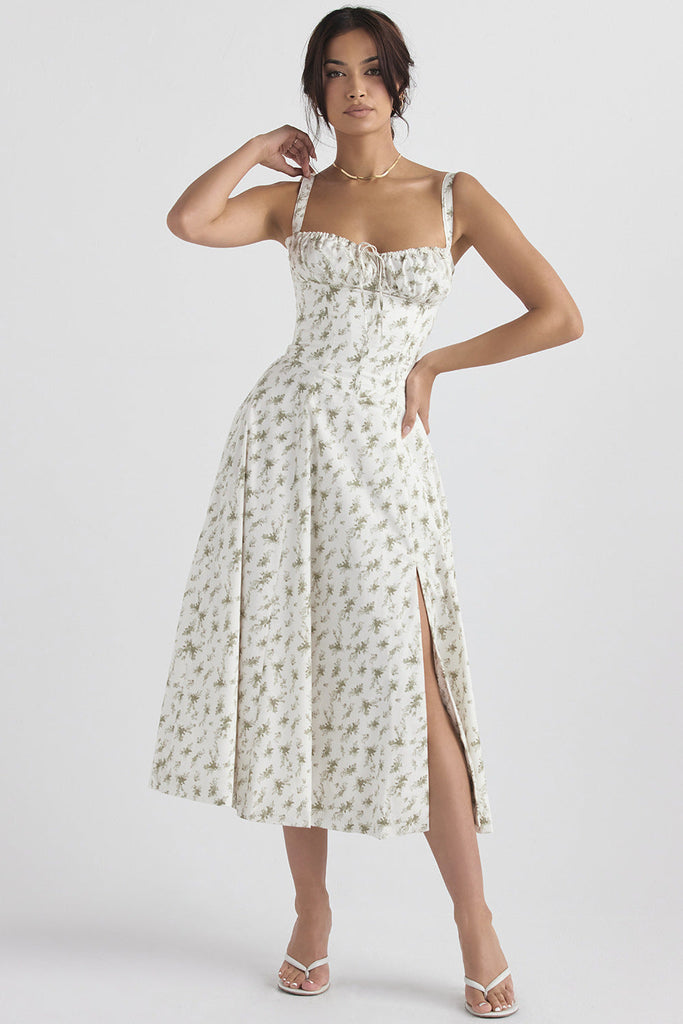 Wolff - Midi-Sommerkleid mit Schlitz