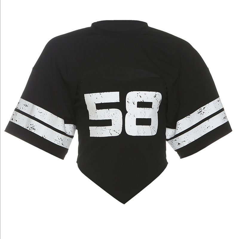 Damen Trendiges Crop-Top mit sportlichem Schnitt und einzigartigem Grafikdesign WOLFF