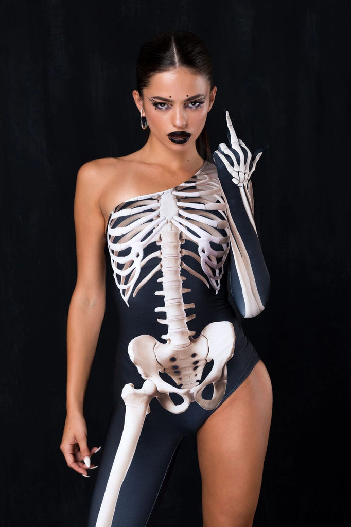 Damen Bodysuit mit einzigartigem Skelettdesign WOLFF