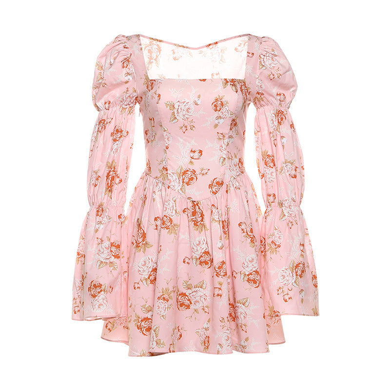 Damen Minikleid mit luftigen Puffärmeln und romantischem Blumenmuster WOLFF