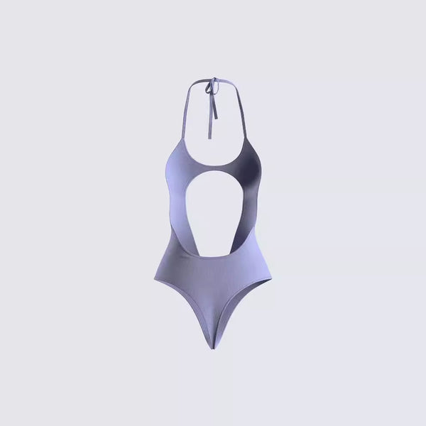 Damen Badeanzug mit tiefem Ausschnitt und raffiniertem Cut-Out WOLFF