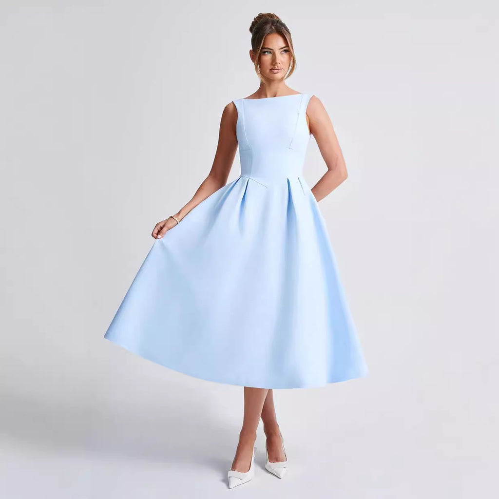 Damen Elegantes Kleid mit tailliertem Oberteil und fließendem Rock WOLFF