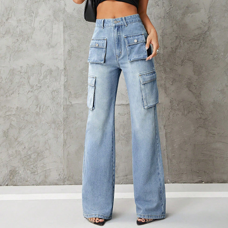 Wolff High-Waist Denim-Hose