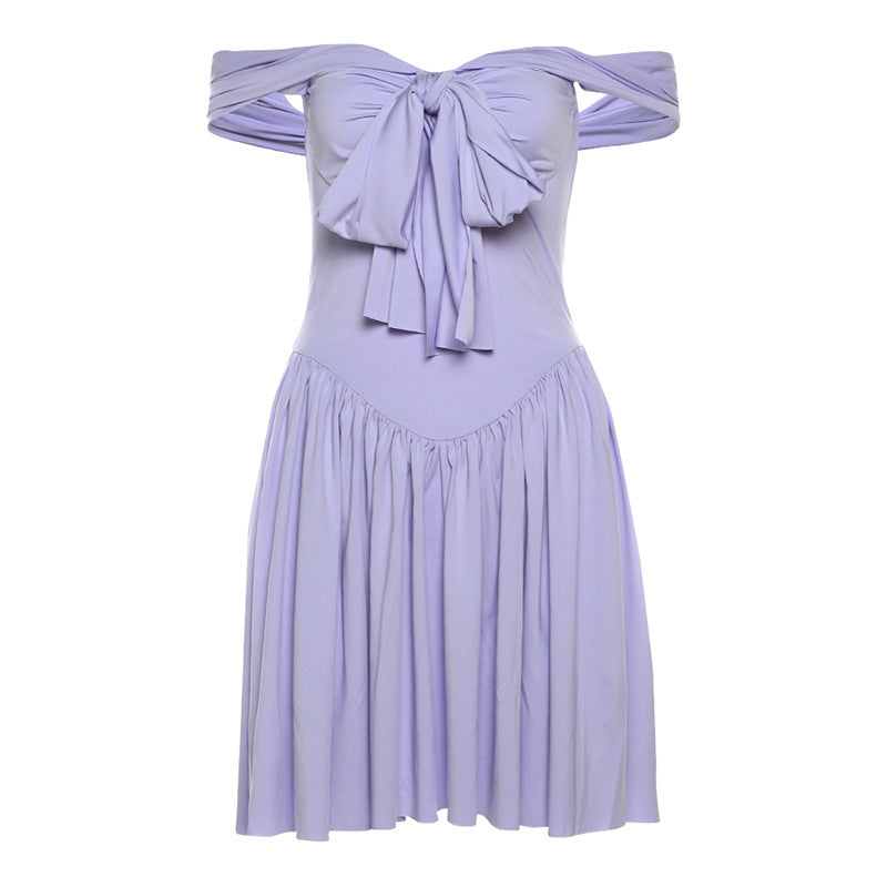 Damen Off-Shoulder Minikleid mit eleganten Drapierungsdetails WOLFF