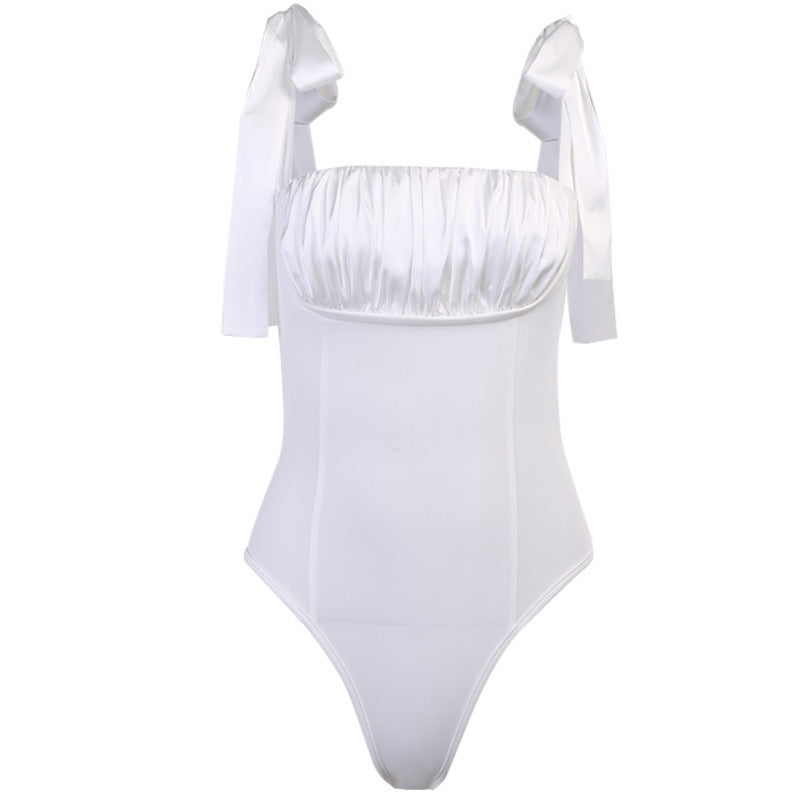 Damen Bodysuit mit eleganten Rüschendetails und knopfverstellbaren Trägern WOLFF
