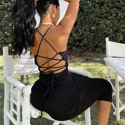 Damen Kleid im stylischen Rippdesign mit verstellbaren Spaghettiträgern WOLFF