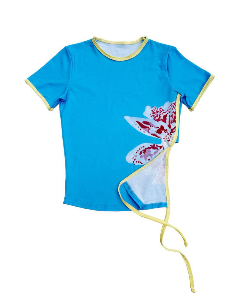 Damen Sportliches T-Shirt mit kreativem Blumenmotiv und innovativem Schnitt WOLFF