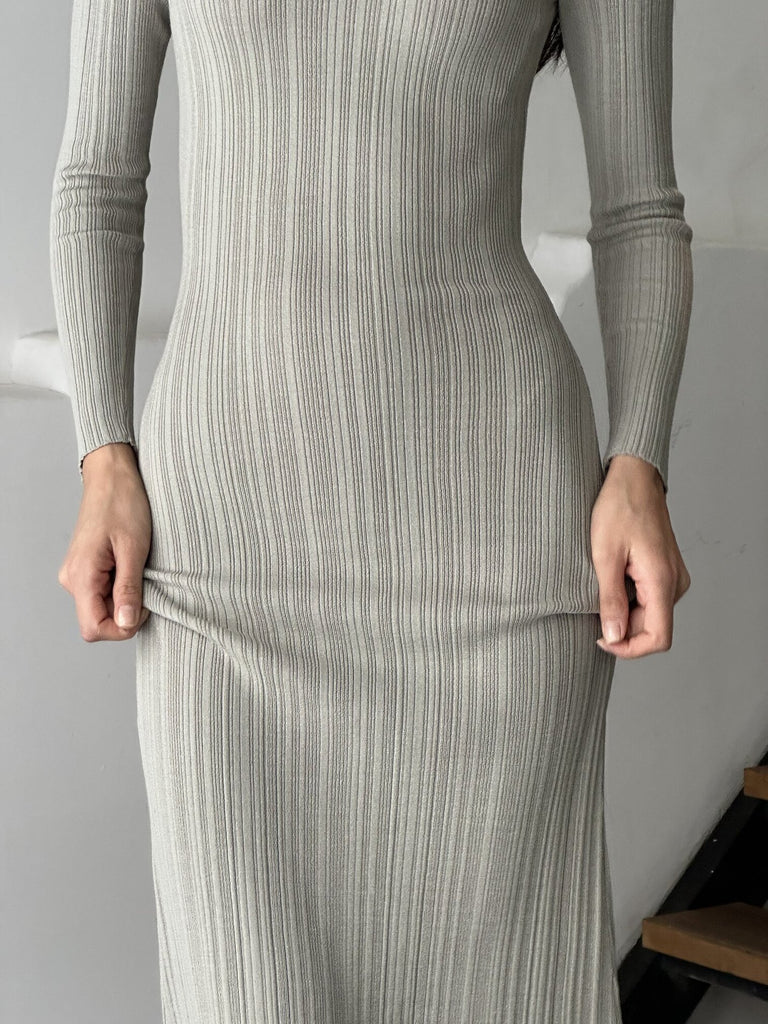 Damen figurbetontes Kleid mit feiner Rippstruktur WOLFF