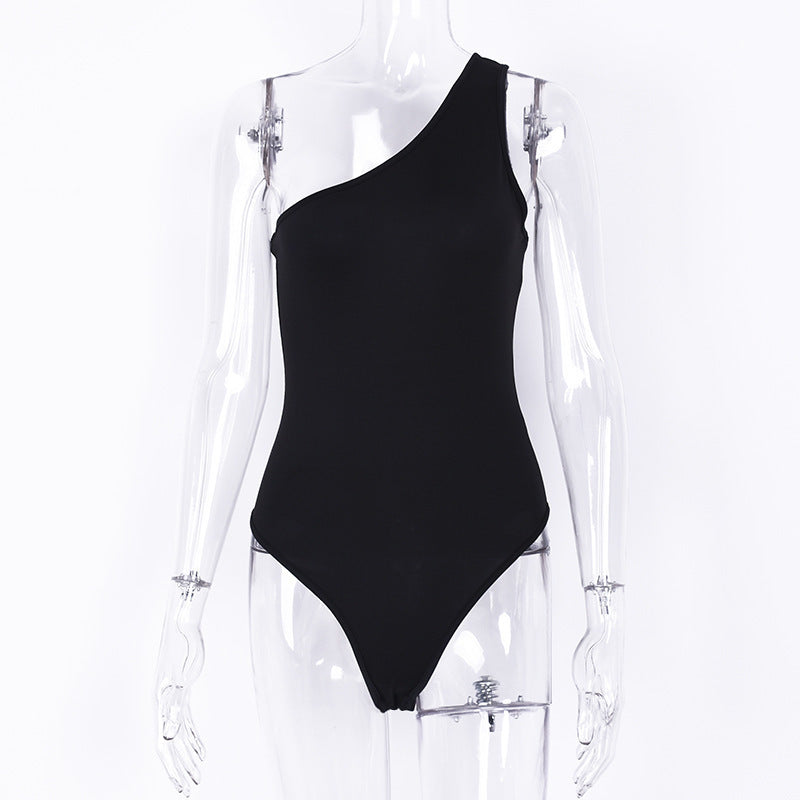 Femme asymmetrisches Tank-Top mit schmalen Trägern und elastischem Material WOLFF