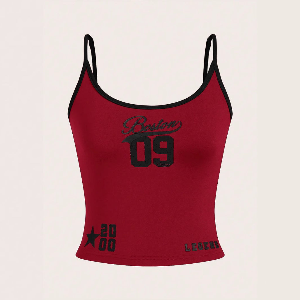 Damen Sportliches Tanktop mit kreativem Boston-Print WOLFF