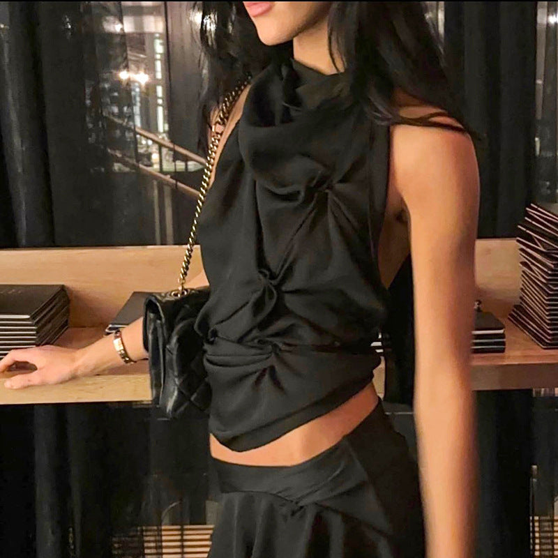 Damen Top mit innovativem Drapé-Design und eleganter Schleifenverzierung WOLFF