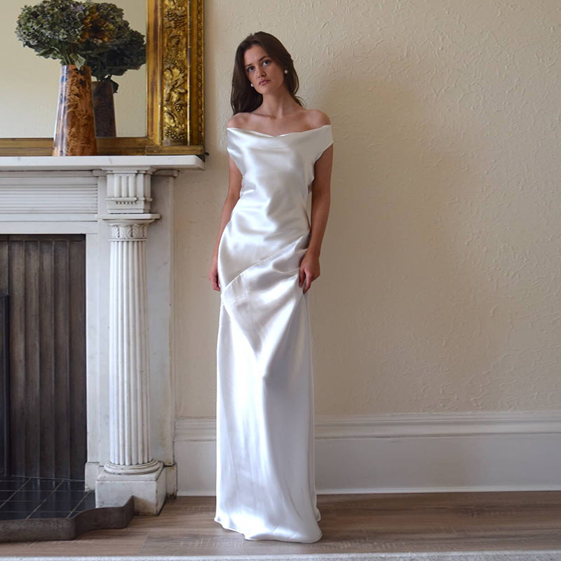 Damen Maxikleid mit elegantem Off-Shoulder-Design und geflochtenem Rückenausschnitt WOLFF