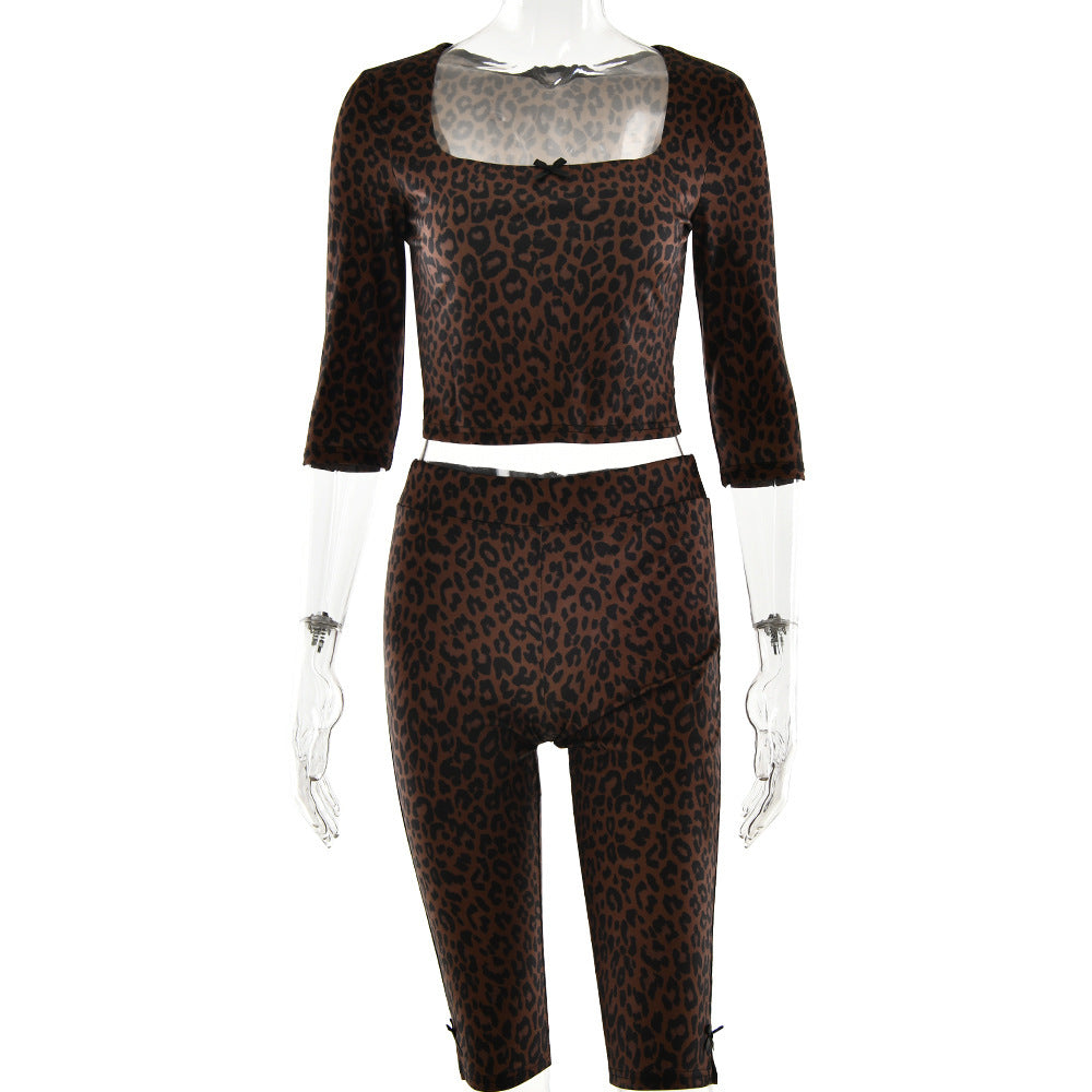 Damen Sportliches Set mit Leopardenmuster und figurschmeichelndem Schnitt WOLFF