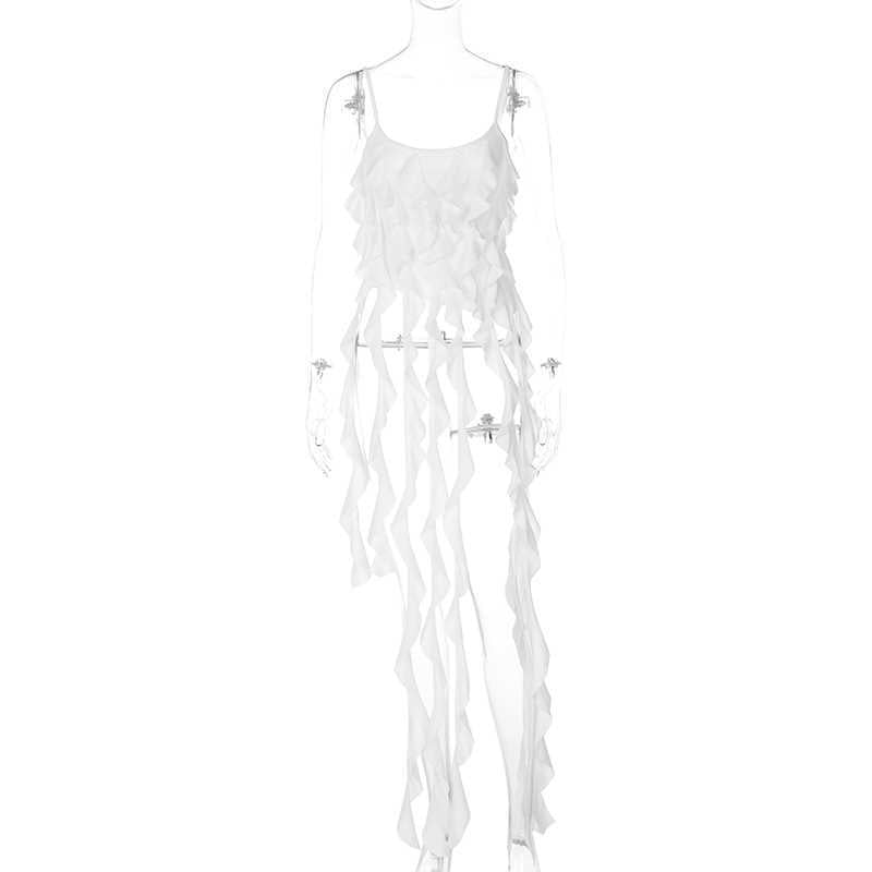 Damen Top mit raffinierten Rüschendetails und transparentem Layering WOLFF