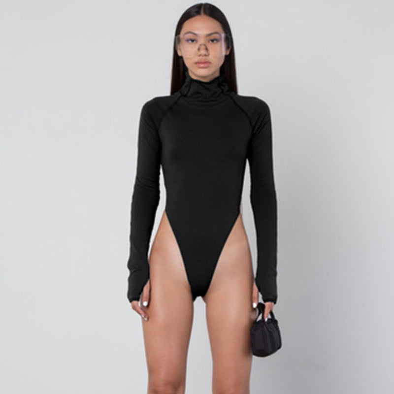 Damen Bodysuit mit hohem Kragen und figurbetontem Schnitt WOLFF