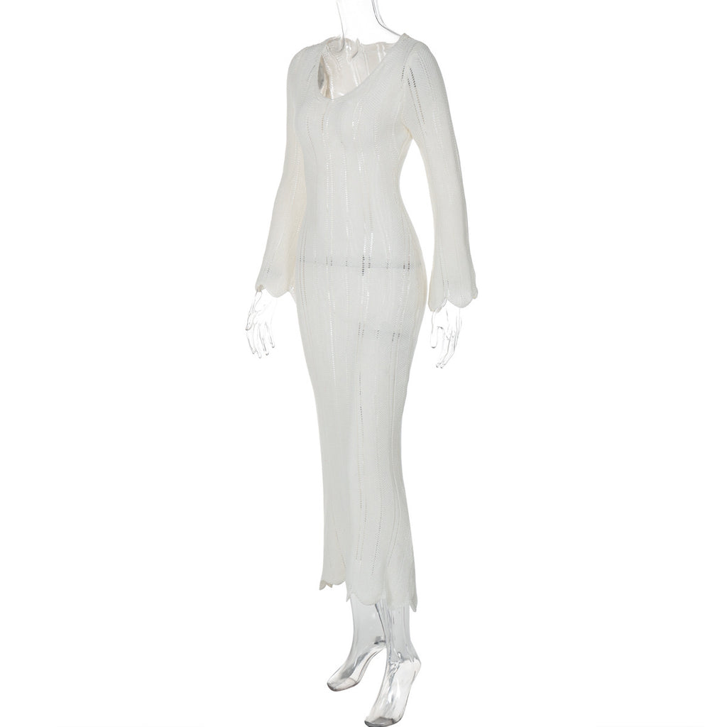 Damen Elegantes Strickkleid mit weit geschnittenen Ärmeln und strukturiertem Design WOLFF