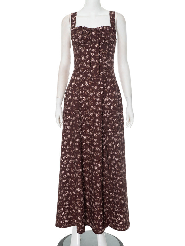 Damen Maximales Sommerkleid mit verstellbaren Spaghettiträgern und elastischem Oberteil WOLFF