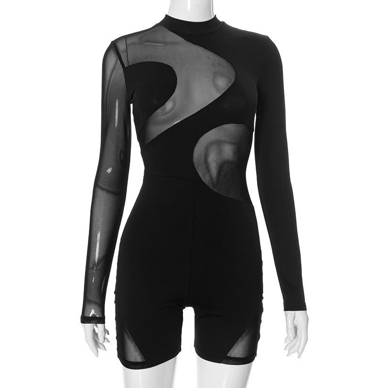 Damen Langarm-Bodysuit mit transparenten Cut-Out-Details WOLFF