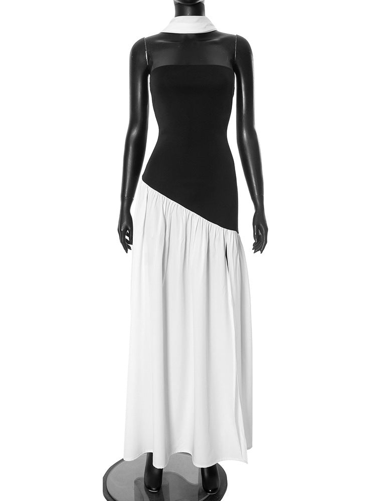 Damen elegantes Maxikleid mit asymmetrischem Schnitt und raffiniertem Drapierungsdesign WOLFF