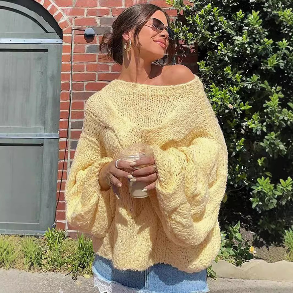 Damen Grobstrick Pullover mit oversized Schnitt und lässigem Design WOLFF
