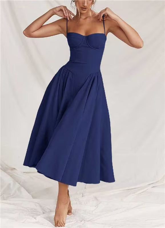 Damen Maxikleid mit elegantem Herzausschnitt und schwingendem Rock WOLFF