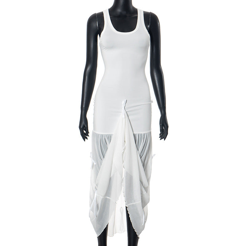 Damen Maxikleid mit raffiniertem Wickeldesign und transparenten Einsätzen WOLFF
