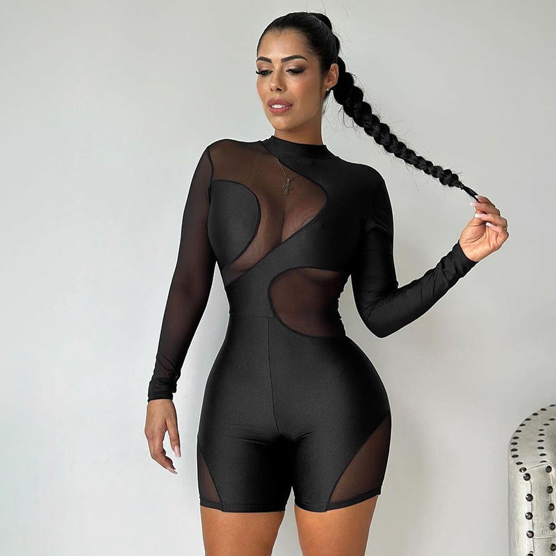 Damen Langarm-Bodysuit mit transparenten Cut-Out-Details WOLFF