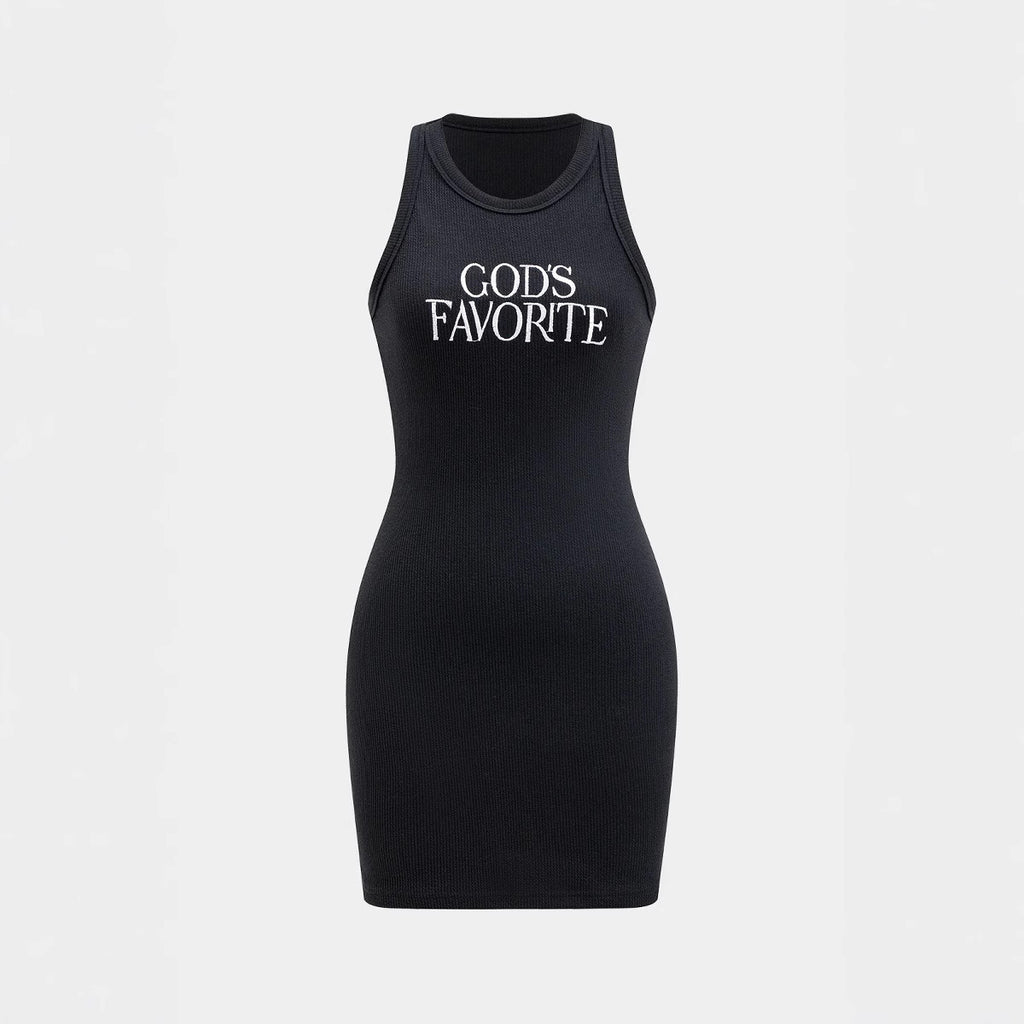 Damen Figurbetontes Minikleid mit sportlichem Schriftzug WOLFF
