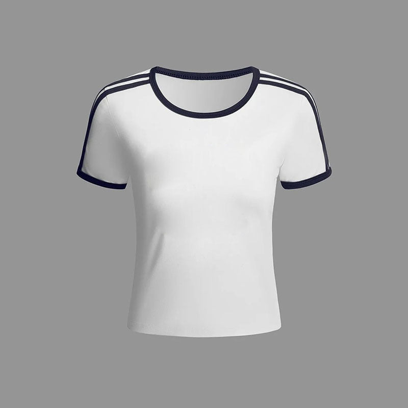 Damen Sportliches Kurzarm-T-Shirt mit kontrastierenden Streifen WOLFF