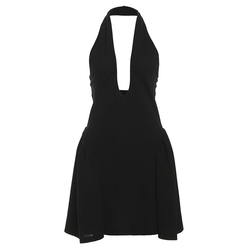 Damen Neckholder-Minikleid mit tiefem V-Ausschnitt und dekorativem Raffungseffekt WOLFF