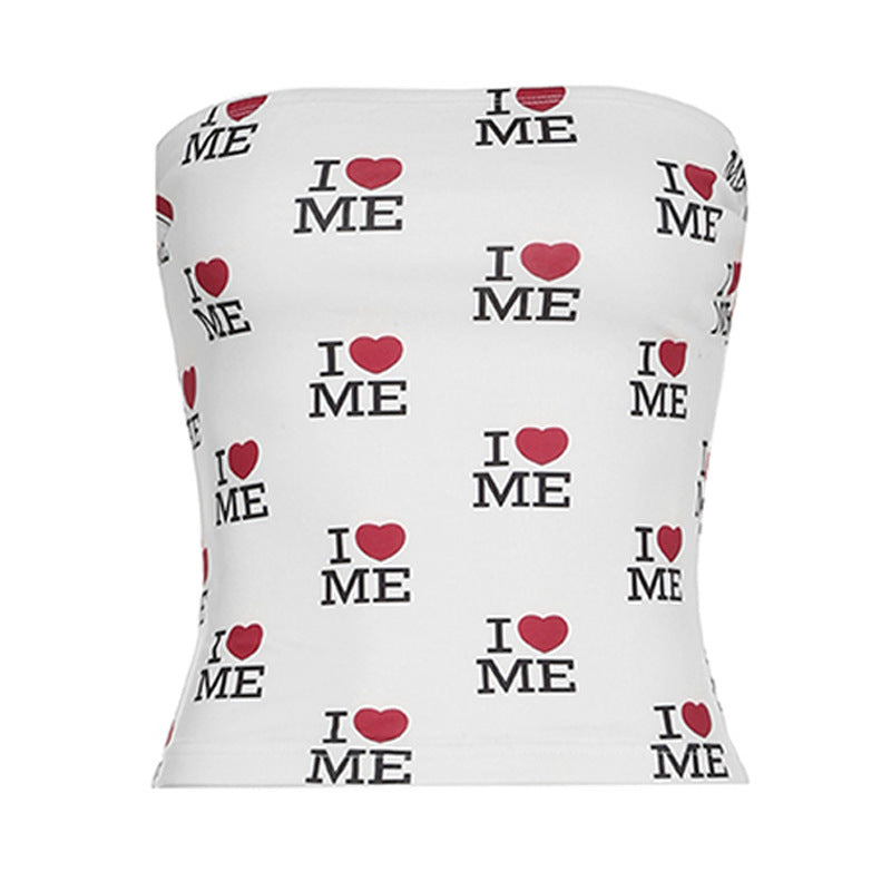 Damen Bandeau-Top mit kreativem Print und figurbetontem Schnitt WOLFF