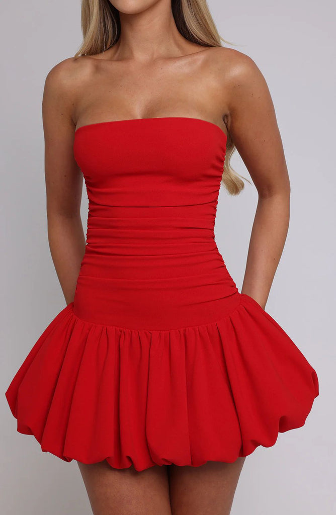 Damen Minikleid mit Volantrock und figurformendem Oberteil WOLFF