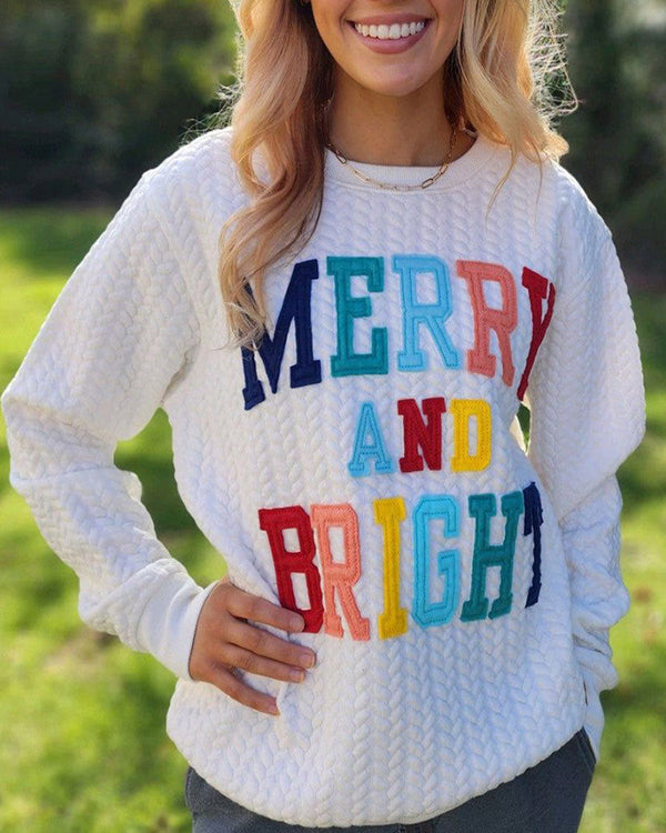 WOLFF Merry and Bright bedruckter Pullover-Sweatshirt