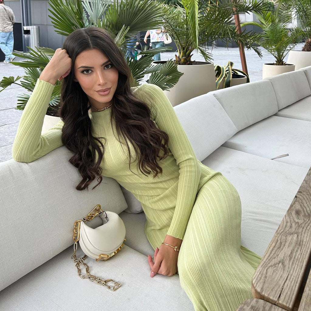 Damen figurbetontes Kleid mit feiner Rippstruktur WOLFF