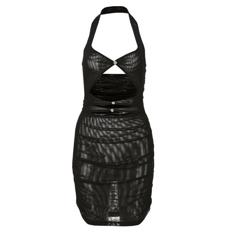 Damen sexy Minikleid mit raffinierten Cut-Outs und Rüschendetails WOLFF