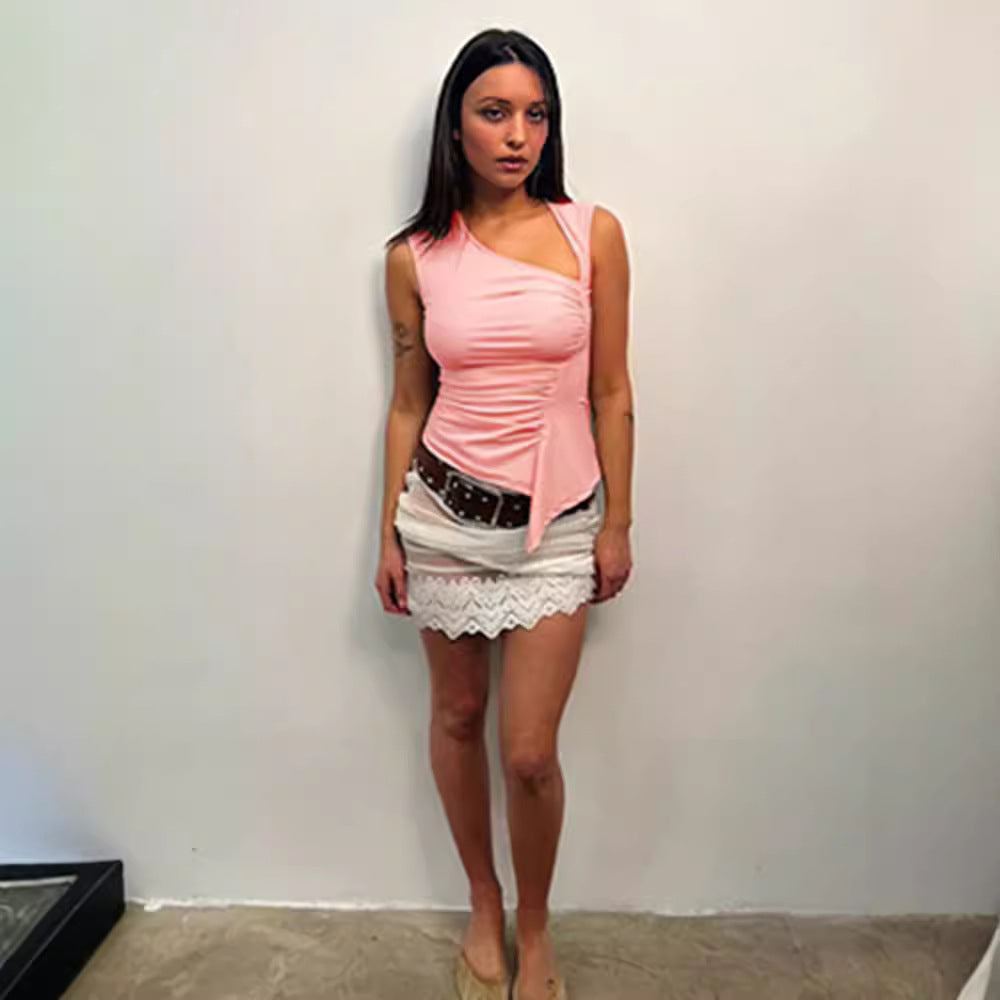 Damen asymmetrisches Top mit Wickeldesign WOLFF
