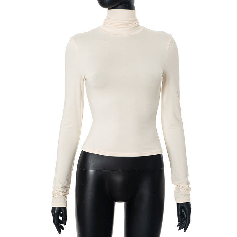 Damen Rollkragenoberteil mit figurbetonendem Schnitt und elegantem Rüschendesign WOLFF