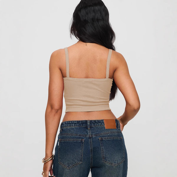 Damen Crop-Top mit feinstem Rippmaterial und eleganter Raffung WOLFF