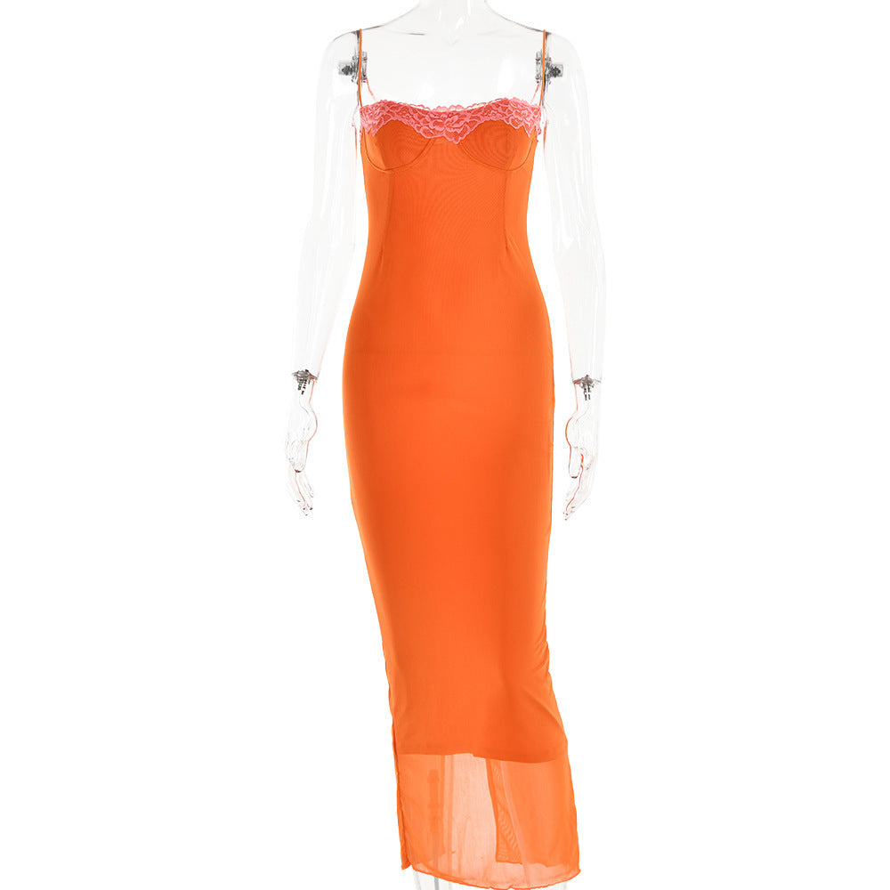 Damen Kleid mit verführerischem Spitzenoberteil und figurbetontem Schnitt WOLFF