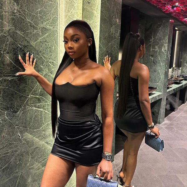 Damen figurbetontes Cocktailkleid mit elegantem Wasserfallausschnitt und strukturiertem Oberteil WOLFF