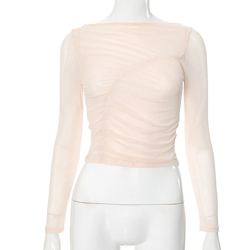 Damen Langarm-Oberteil mit innovativem Wickeldesign und eleganten Rüschendetails WOLFF