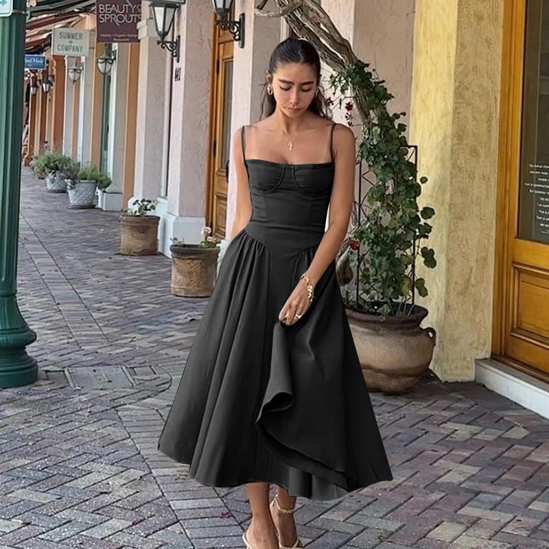 Damen Maxikleid mit elegantem Herzausschnitt und schwingendem Rock WOLFF
