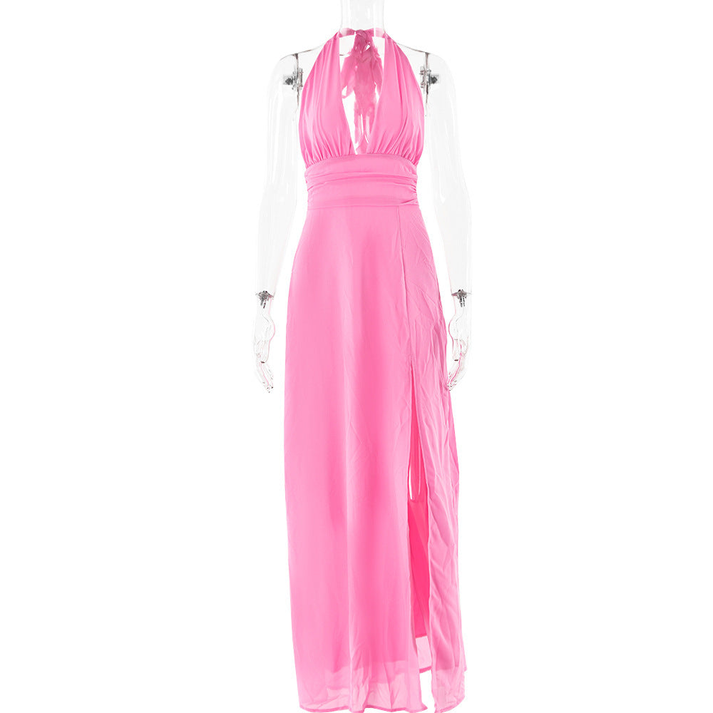 Damen Maxikleid mit tiefer Halspartie und schwingendem Rock WOLFF
