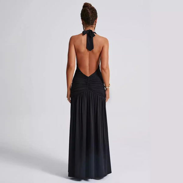 Damen Maxikleid mit verführerischem V-Ausschnitt und raffiniertem Rüschendesign WOLFF
