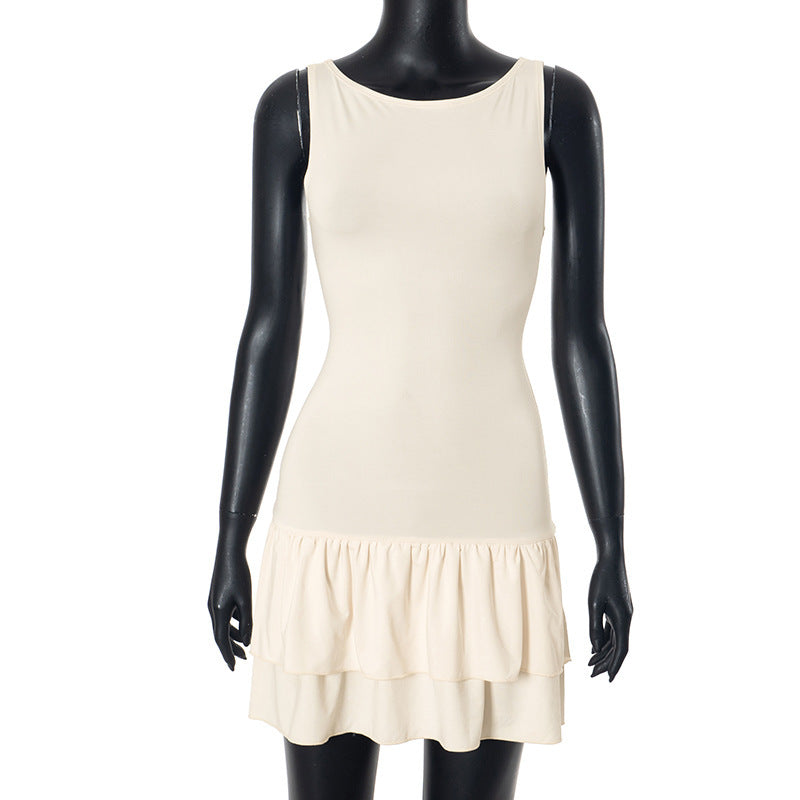 Damen figurbetontes Sommerkleid mit Rüschensaum WOLFF