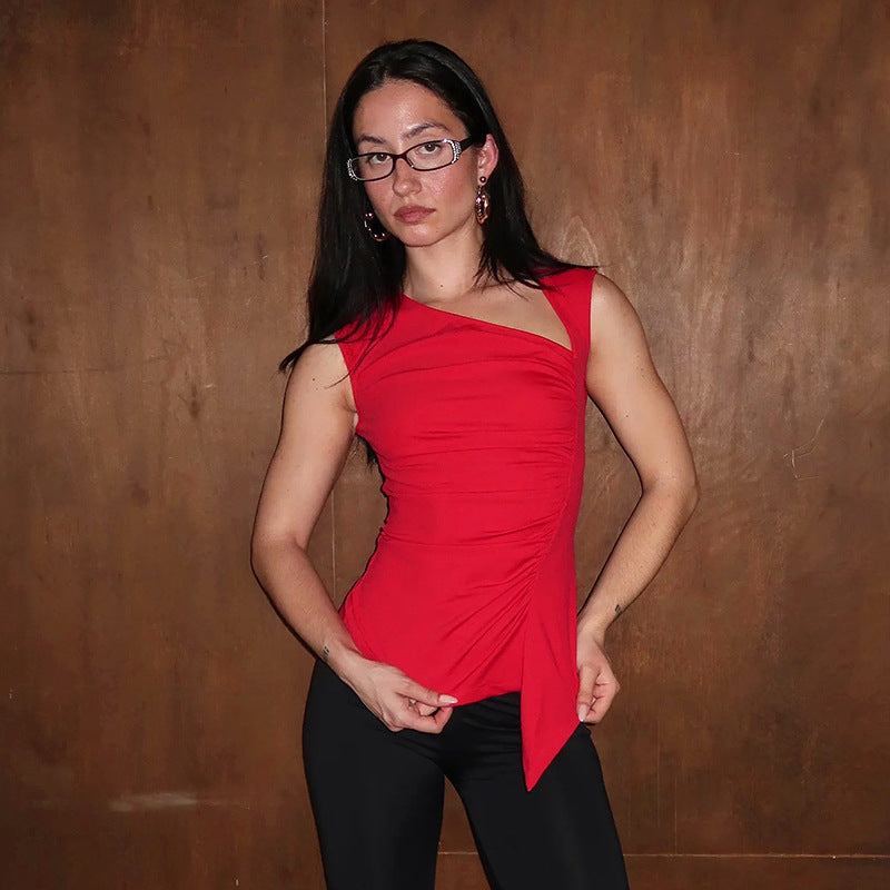 Damen asymmetrisches Top mit Wickeldesign WOLFF