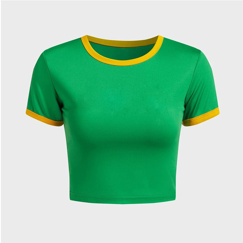 Damen Sportliches Kurzarm-T-Shirt mit kontrastierenden Streifen WOLFF