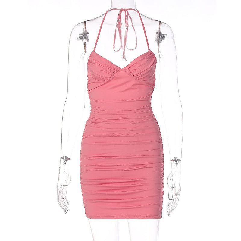 Damen figurbetontes Minikleid mit Raffungen und Trägerdesign WOLFF