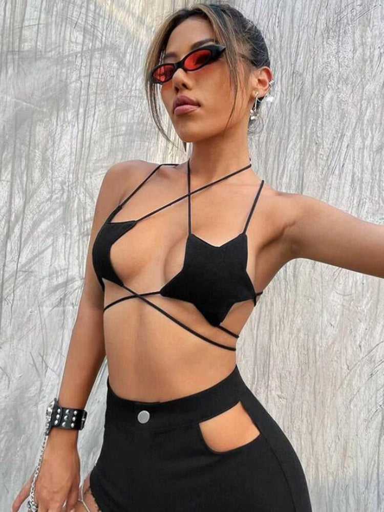 Damen Cut-Out Triangel-Bikinioberteil mit raffinierten Bänder-Details WOLFF